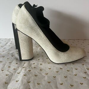 French Connection Elegant Women's Black and White Heels
